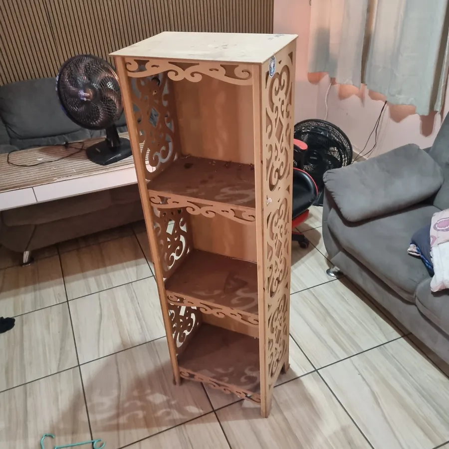 Estante Decorativa MDF 4 Prateleiras Vazadas - foto 2